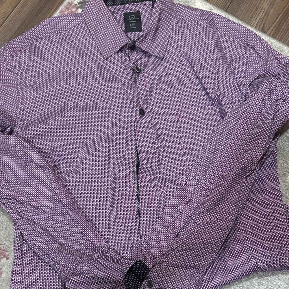 Men's Classic Purple Button-Down Shirt